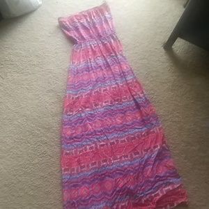 Maxi strapless dress